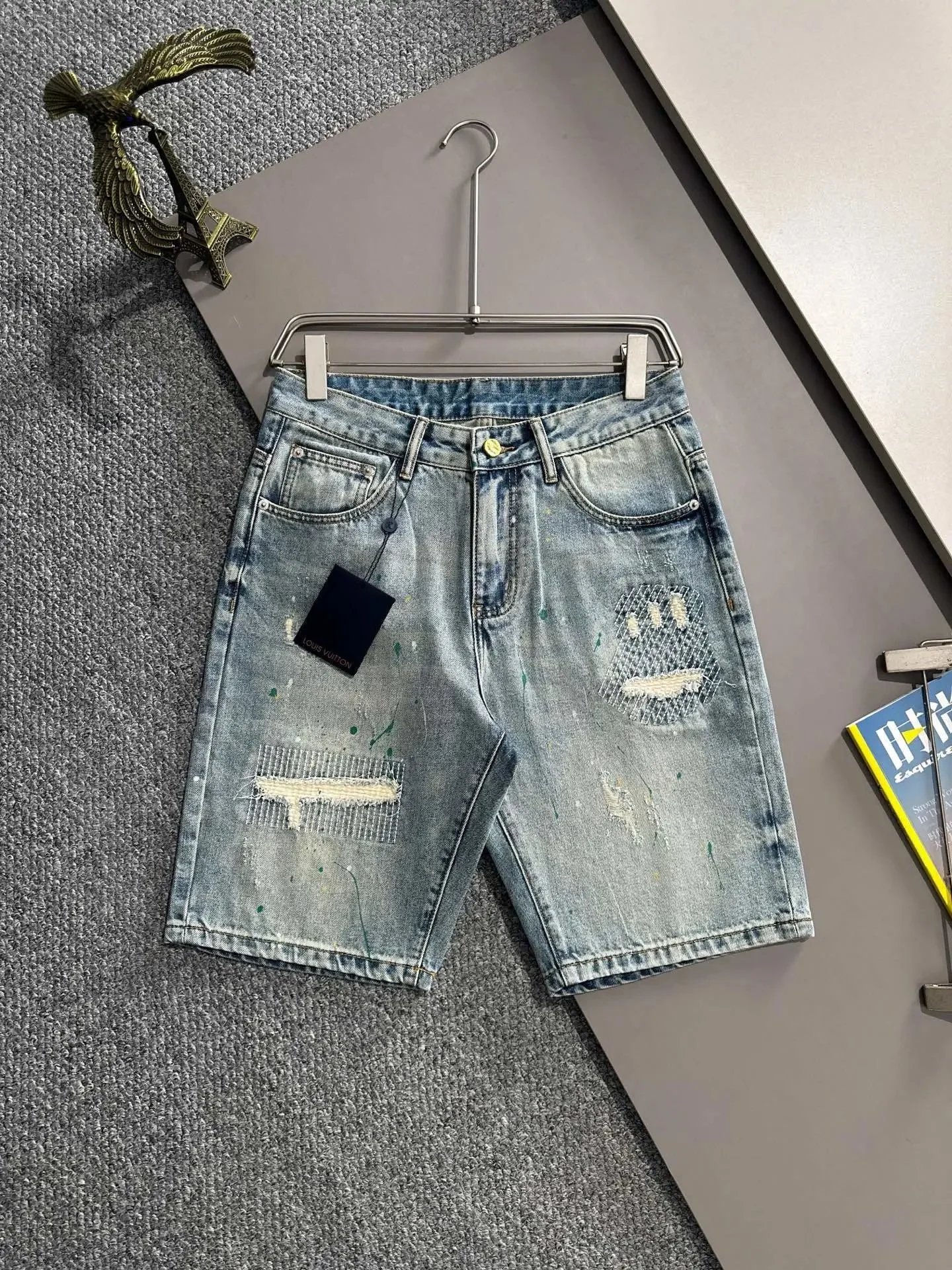 Chrome Hearts Shorts Distressed Denim — LO*UIS VU*ITTON