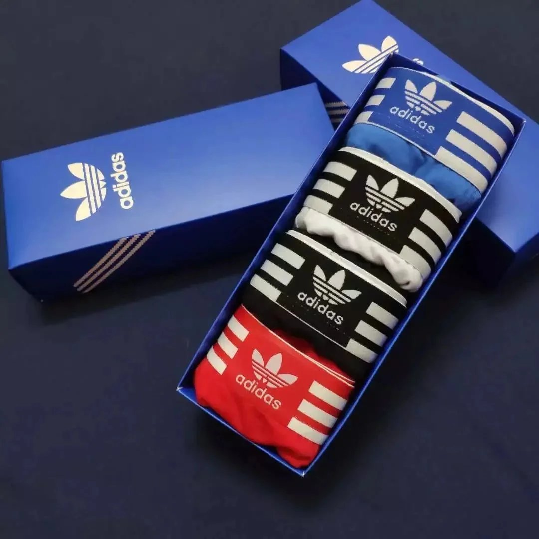 Adidas Underwear Trefoil Logo Boxer Briefs 4-Pack image 7