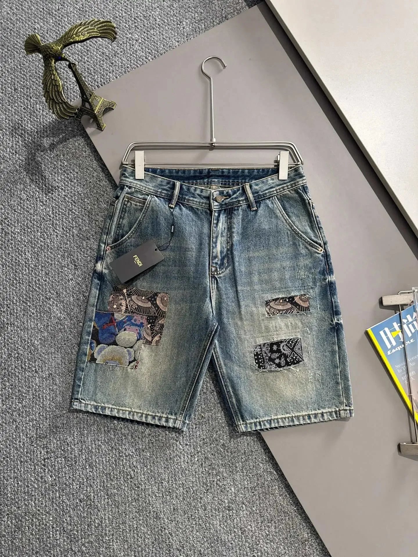 Chrome Hearts Shorts Distressed Denim — FE*NDI
