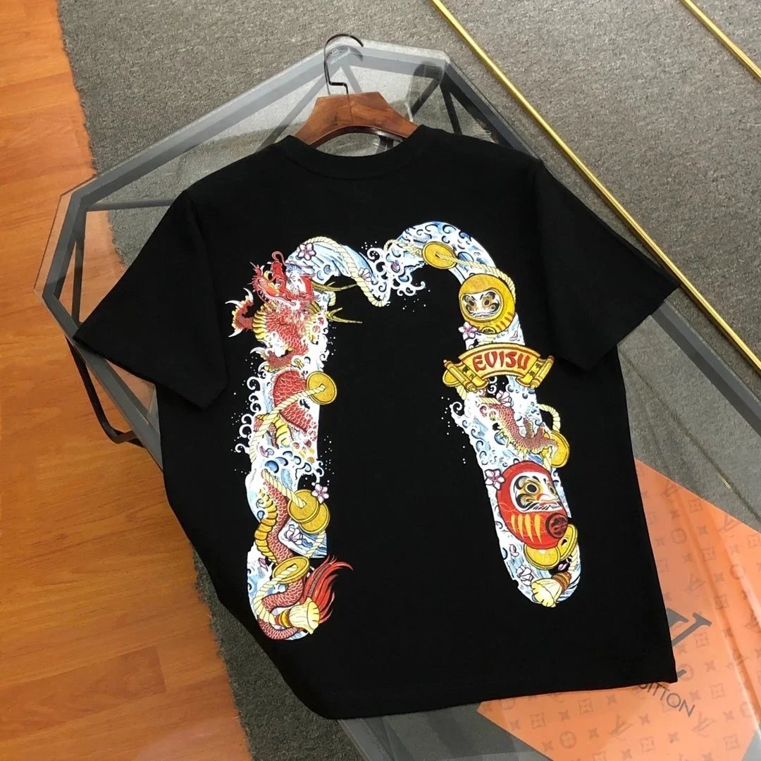 Evisu T-Shirts Seagull Logo Short-Sleeve T-Shirt — EV* I S U