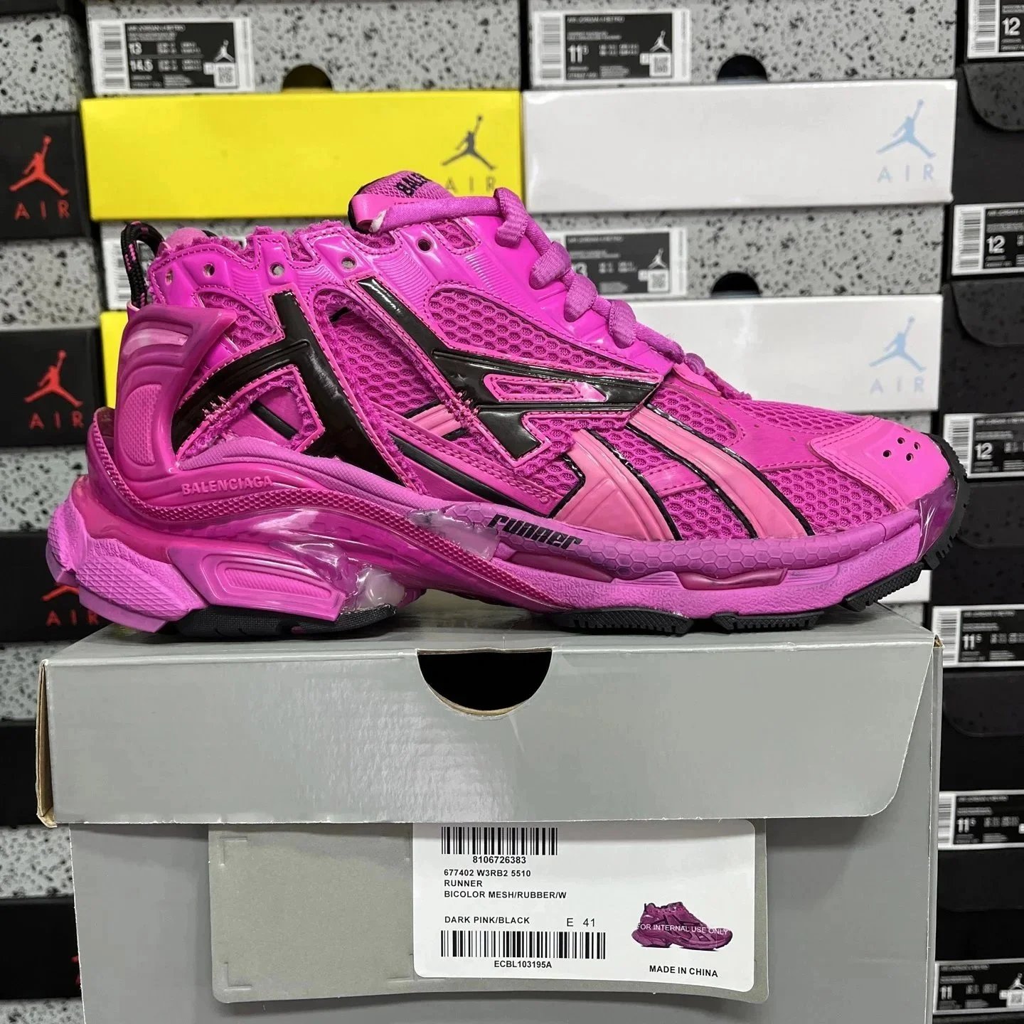 Balenciaga Sneakers Pumper Runner — Seventh-generation purple-black 25510