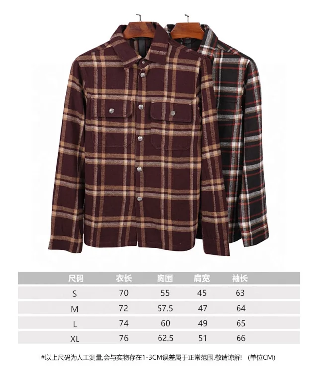 Flannel Plaid Shirt Burgundy Classic Workwear