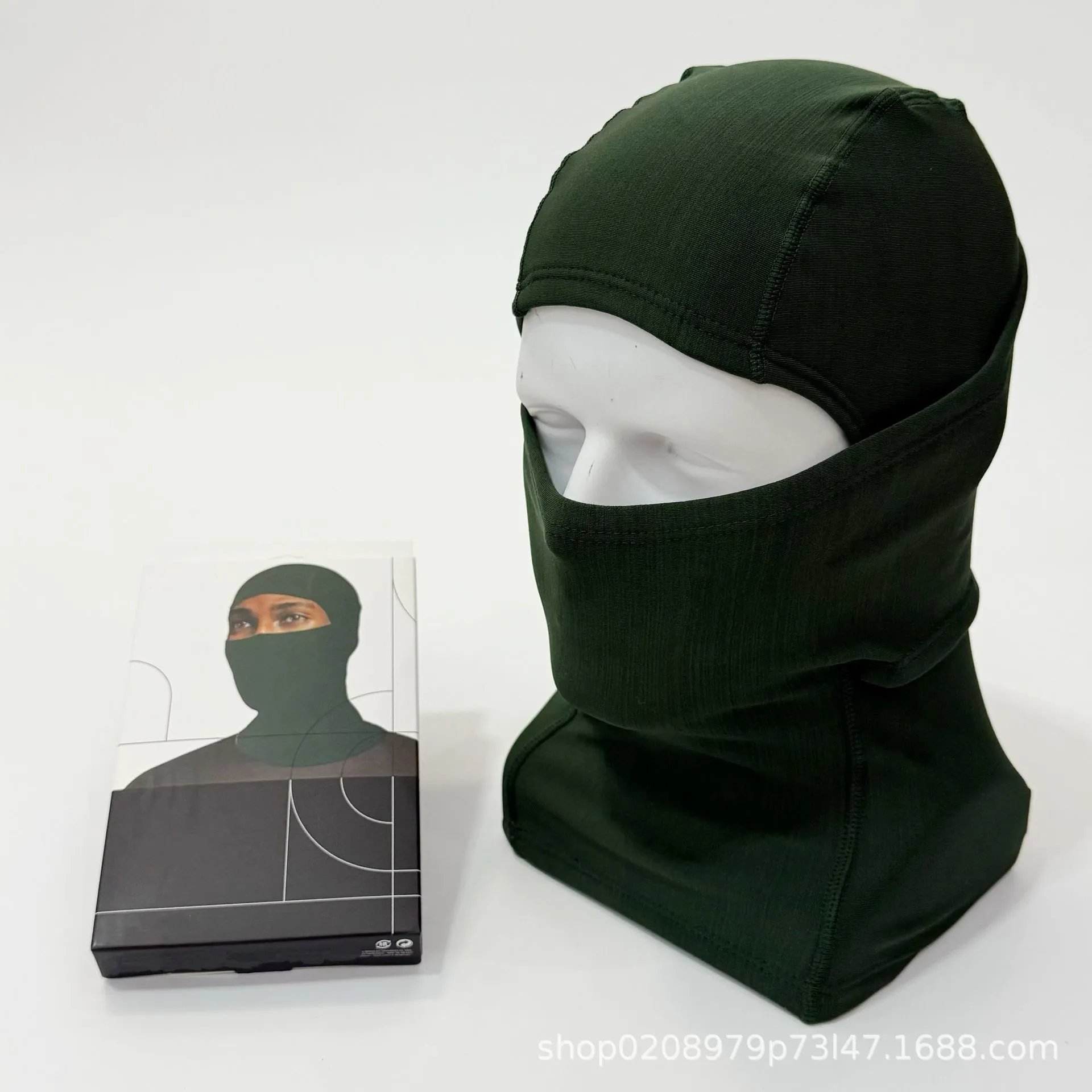 Unbranded Hats Full-Face Balaclava Mask — Dark green mask