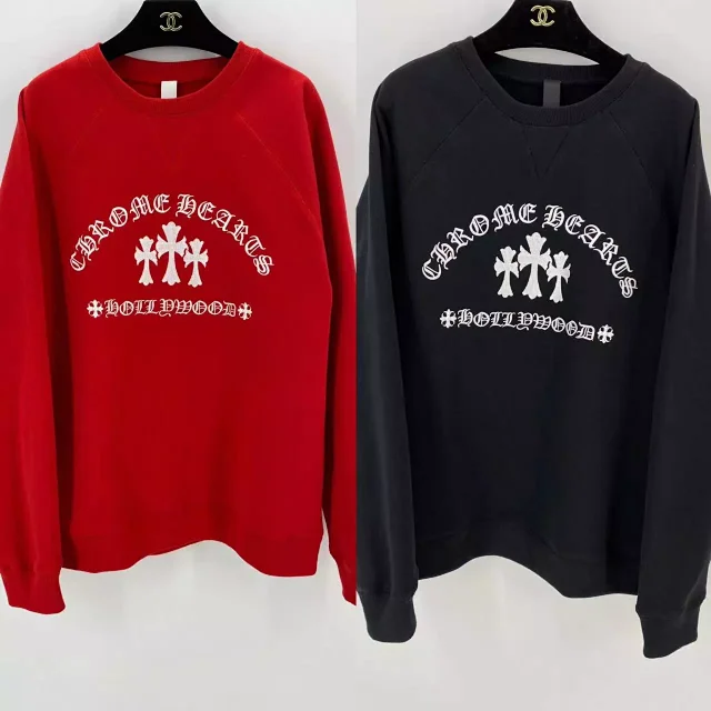 Chrome Hearts Red Black Graphic Sweatshirt