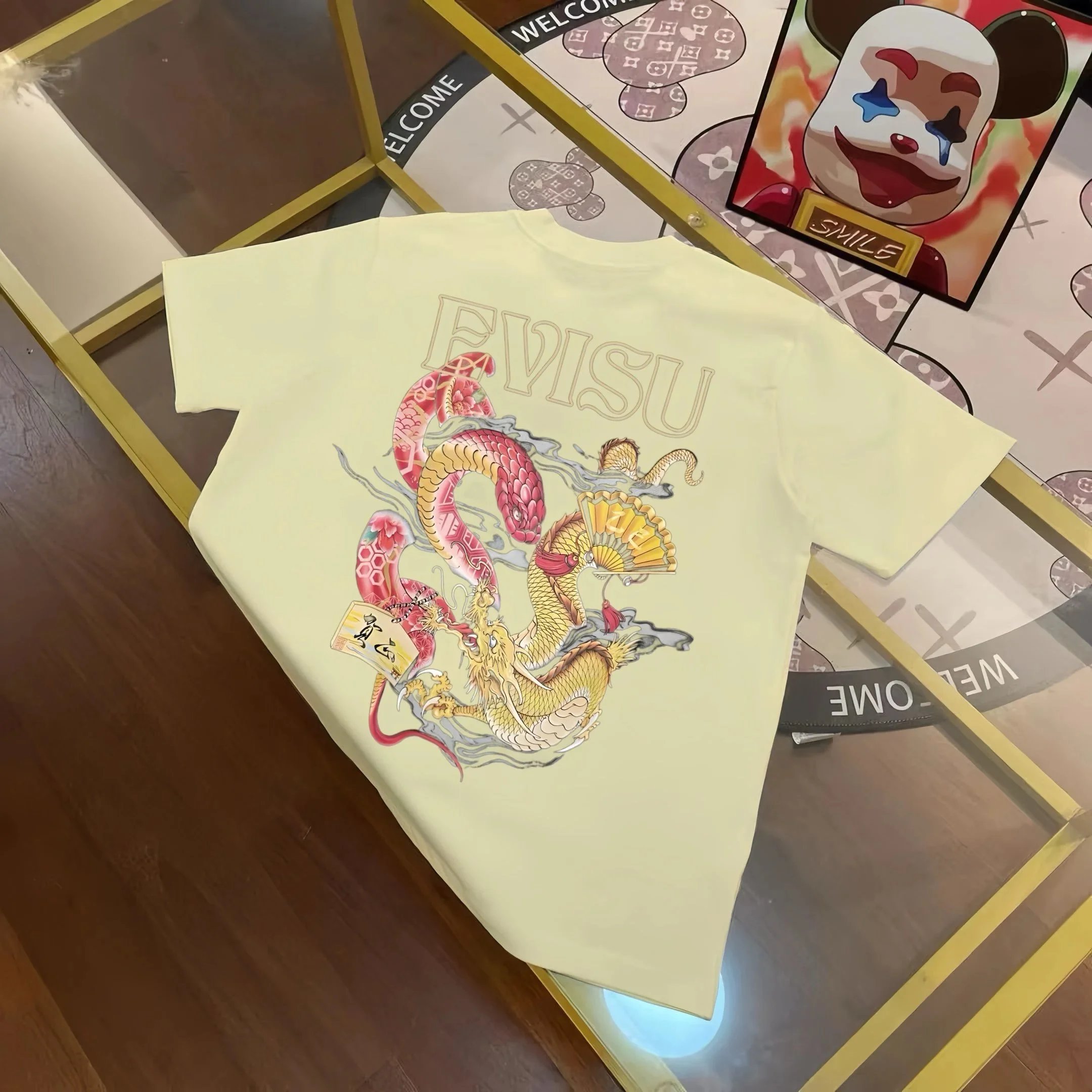 Evisu T-Shirts Short Sleeve Graphic — E*VI S U