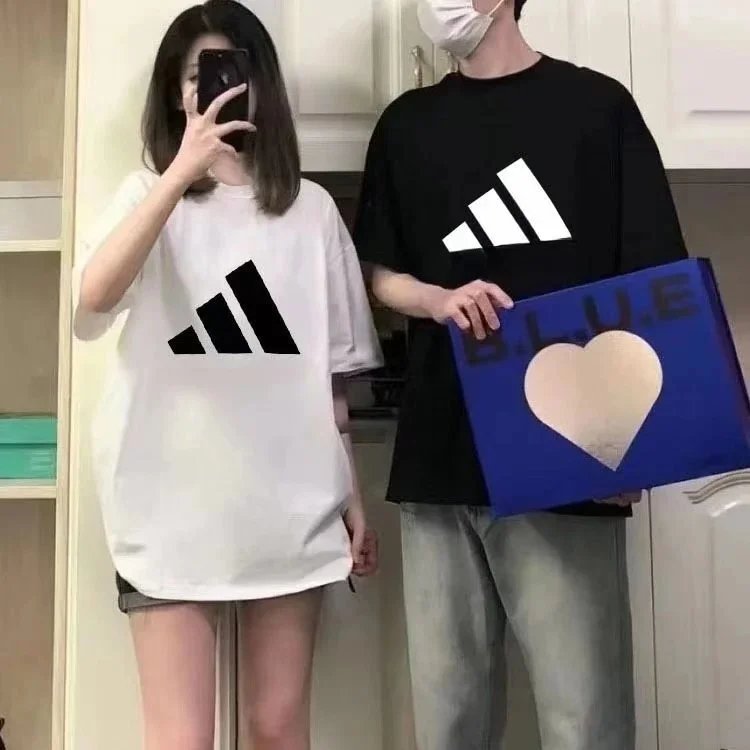 Adidas LW-08996 White Black Graphic T-Shirt