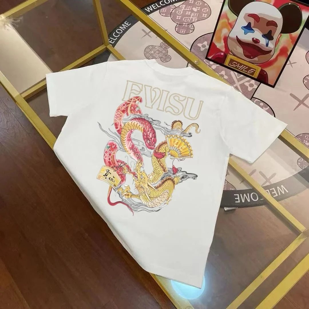 Evisu T-Shirts Short Sleeve Graphic — E V*I SU