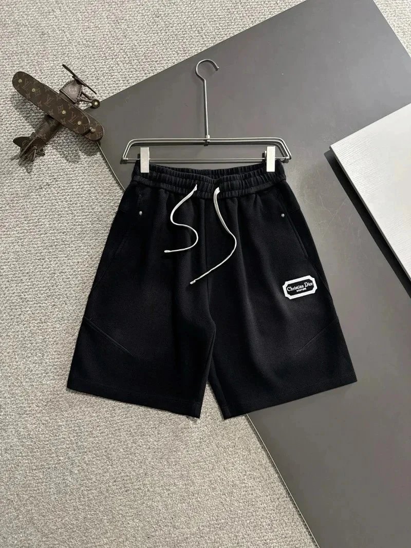 Dior Shorts Drawstring cargo with logo patch — 13DI*OR