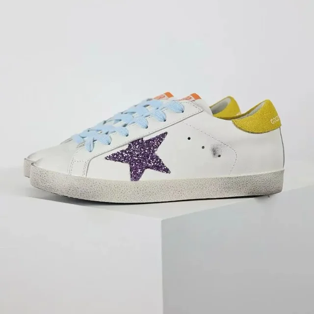 Golden Goose Sneakers Super-Star glitter star low-top product detail image 3