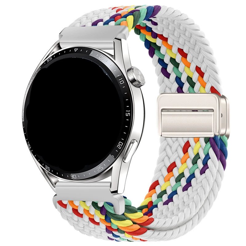 Garmin Forerunner 255s White Rainbow Braided Watch Strap