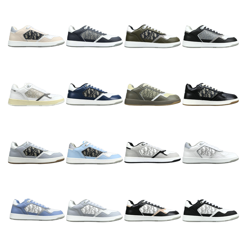 Dior B27 White Monogram Casual Sneakers