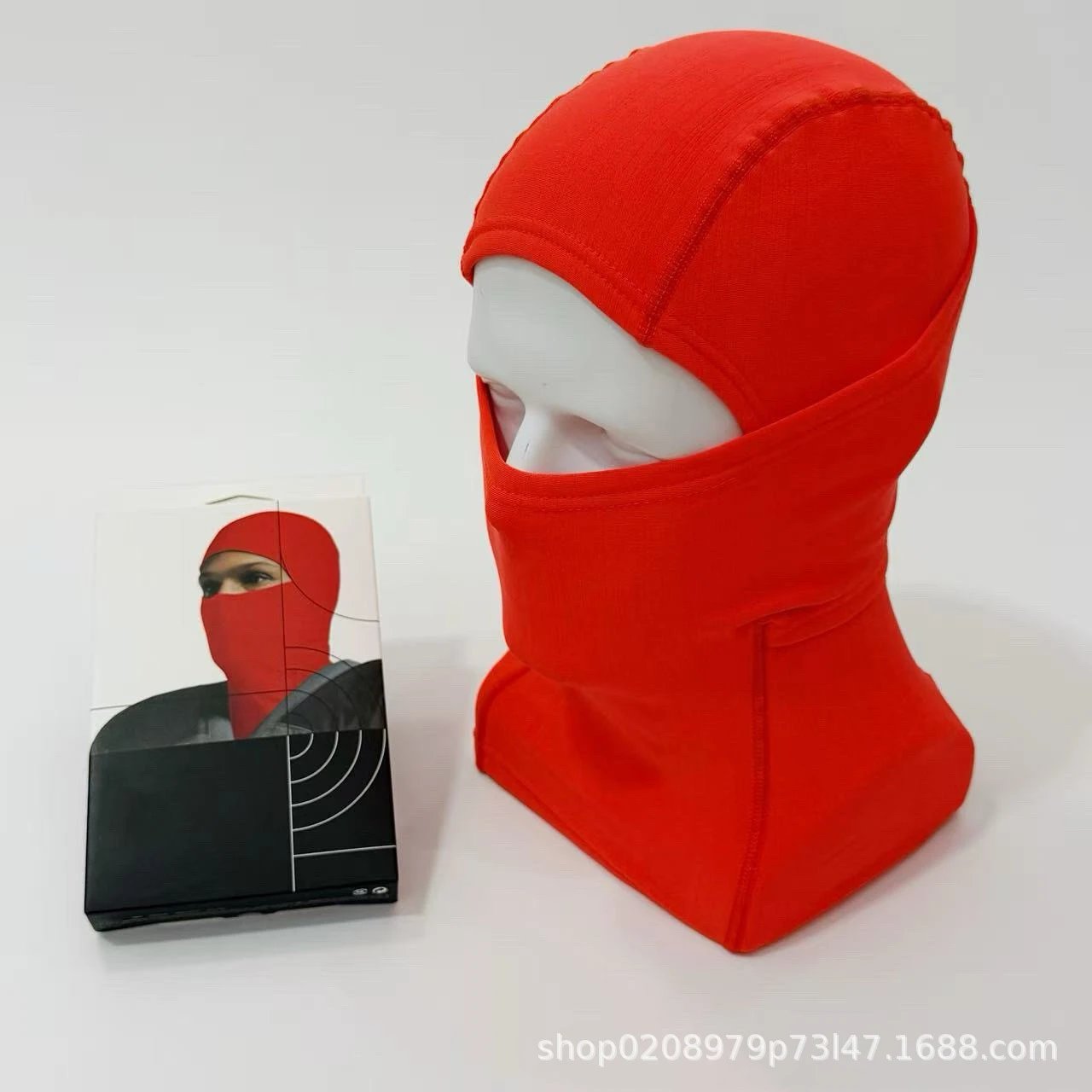 Unbranded Hats Full-Face Balaclava Mask — Orange-red mask