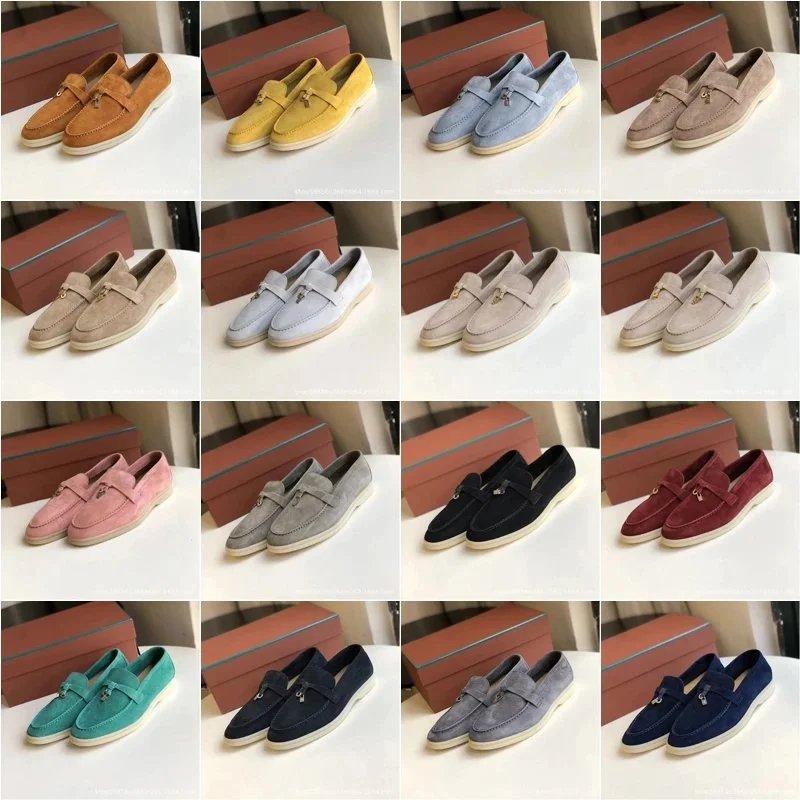 Suede Loafer Slip-On Beige Casual Shoes