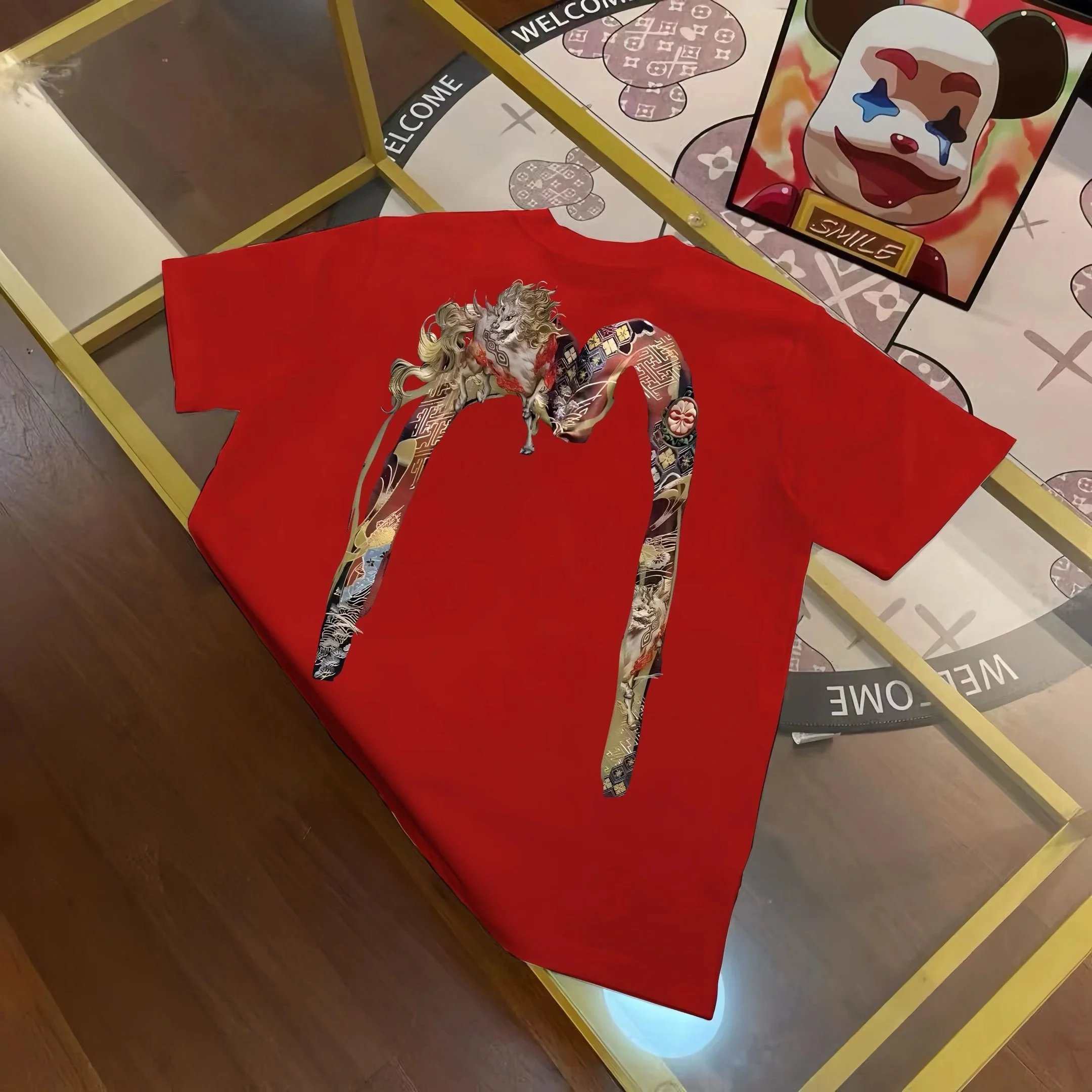 Evisu T-Shirts Short Sleeve Graphic — E V I S*U