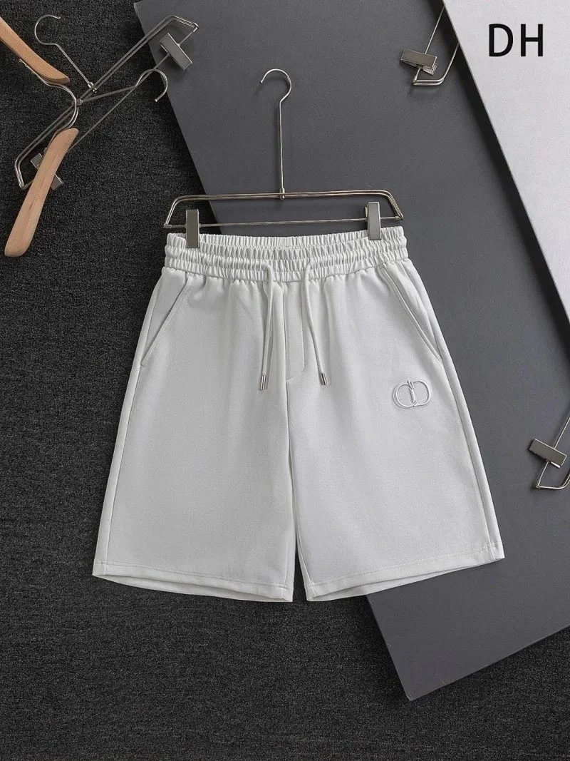 Dior Shorts Drawstring cargo with logo patch — 38DI*OR