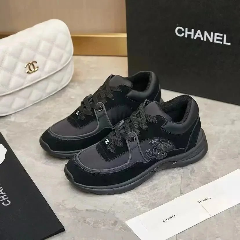 Chanel CC Logo Chunky Sneakers Black