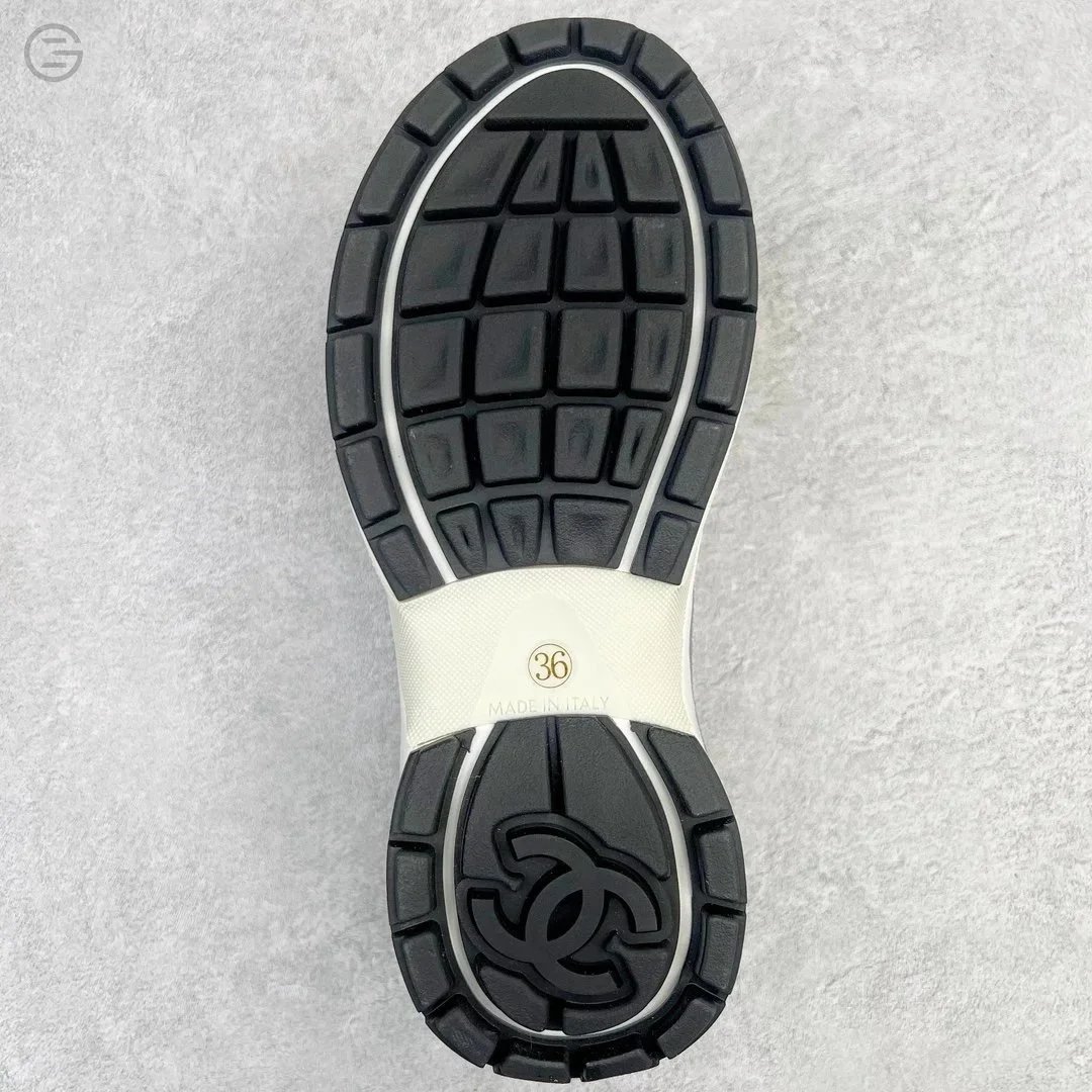 Chanel Runway Sneakers Orange and Brown Mesh Leather Chunky Sneakers - 10