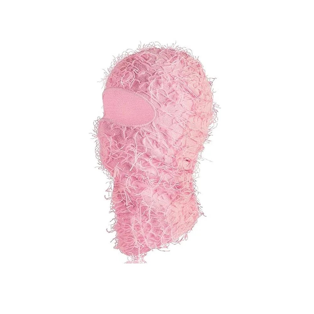 Unbranded Hats Knitted Single-Hole Balaclava — Pink
