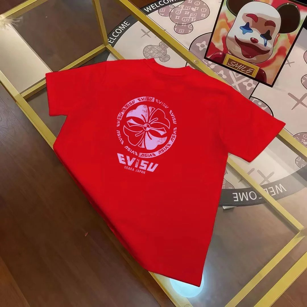 Evisu T-Shirts Short-Sleeve Graphic Print T-Shirt — E *VISU