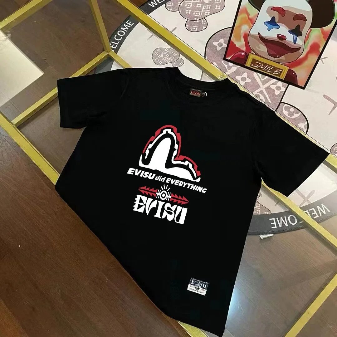 Evisu T-Shirts Short-Sleeve Graphic Print T-Shirt — E V*ISU