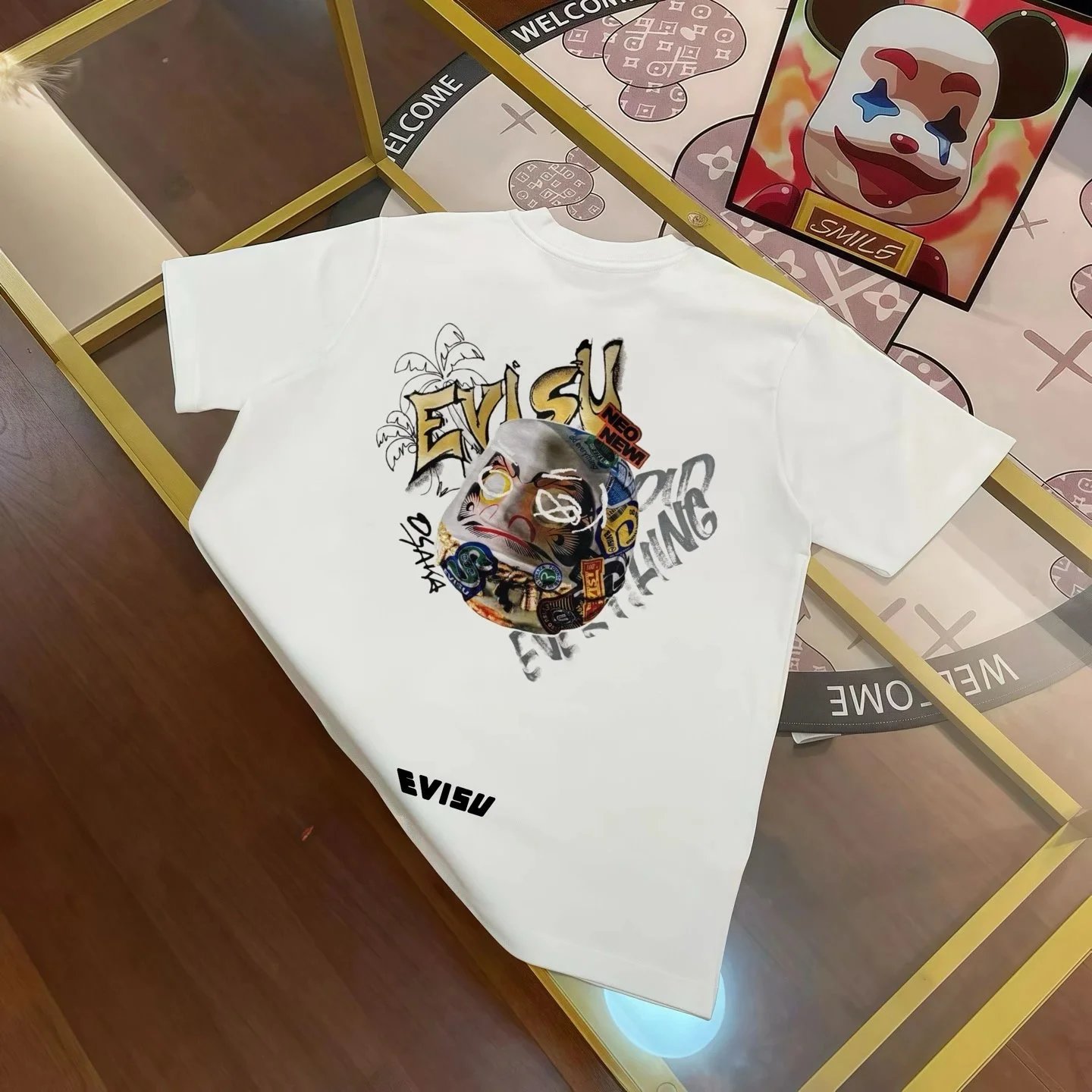 Evisu T-Shirts Short-Sleeve Graphic Print T-Shirt — E VIS*U