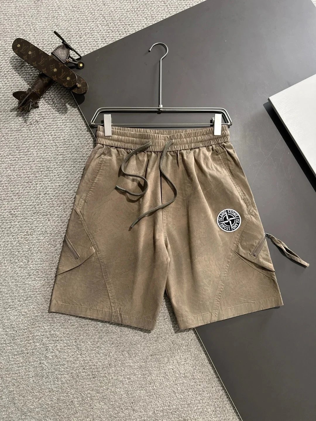 Burberry Shorts Elastic-waist drawstring with patch pockets — s*tone island