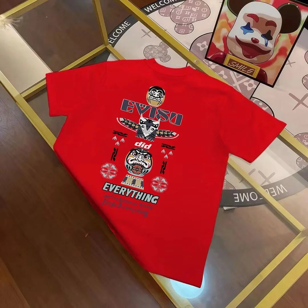 Evisu T-Shirts Short-Sleeve Graphic Print T-Shirt — E* VISU