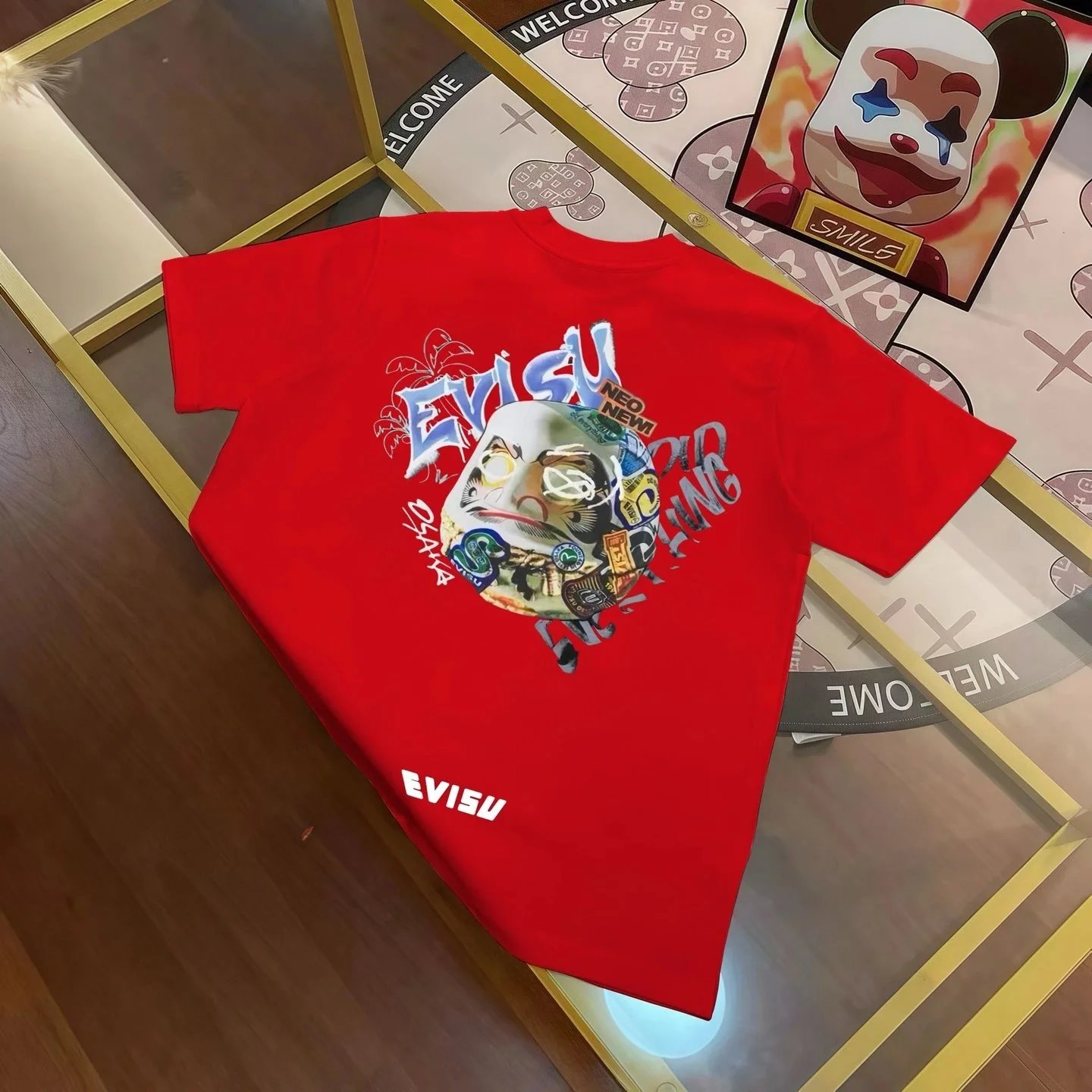 Evisu T-Shirts Short-Sleeve Graphic Print T-Shirt — E*V I SU