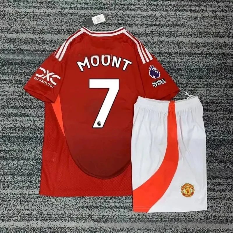 Adidas Football Jerseys 24/25 Club Jersey and Shorts Set — 24-25 Manchester United’s home ground-7 No. Mount