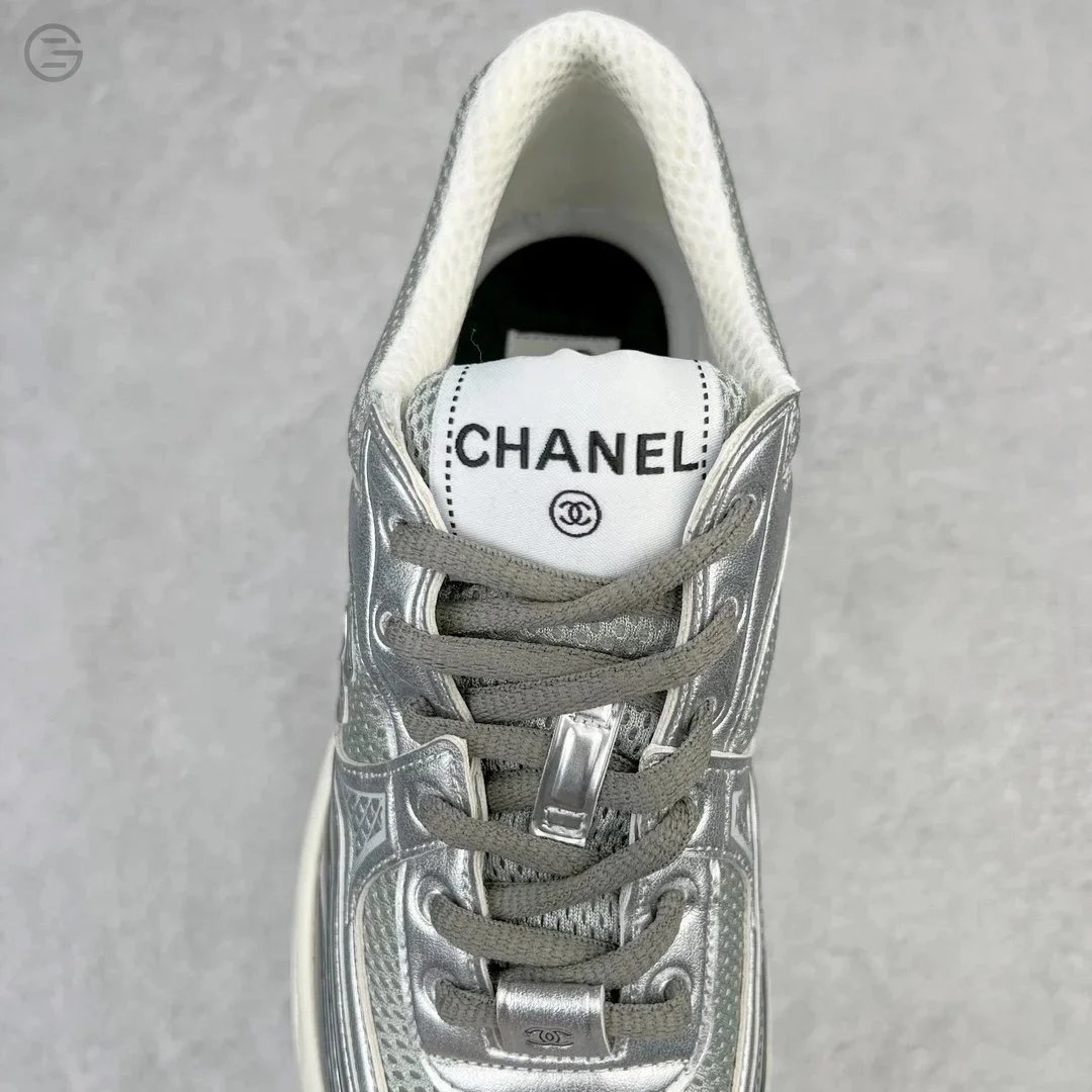 Chanel Runway Sneakers Orange and Brown Mesh Leather Chunky Sneakers - 5