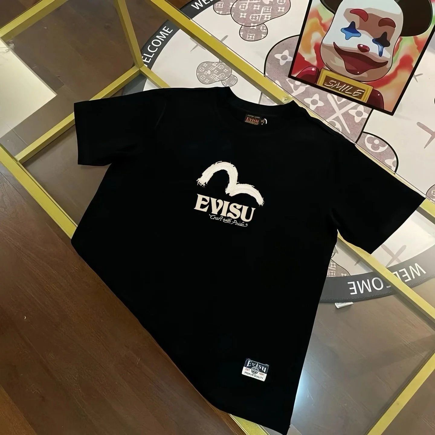Evisu T-Shirts Short-Sleeve Graphic Print T-Shirt — E*V IS U