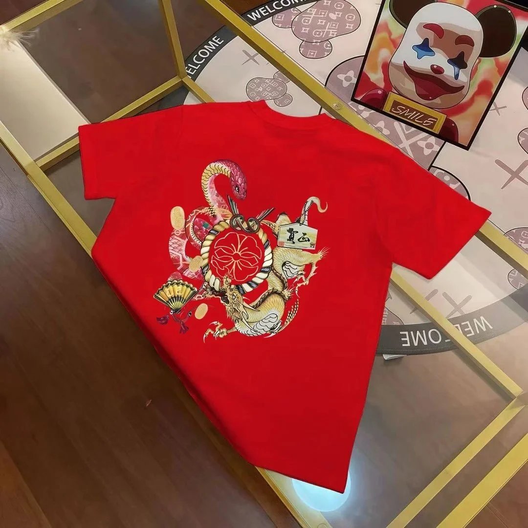 Evisu T-Shirts Short-Sleeve Graphic Print T-Shirt — E V*I S U