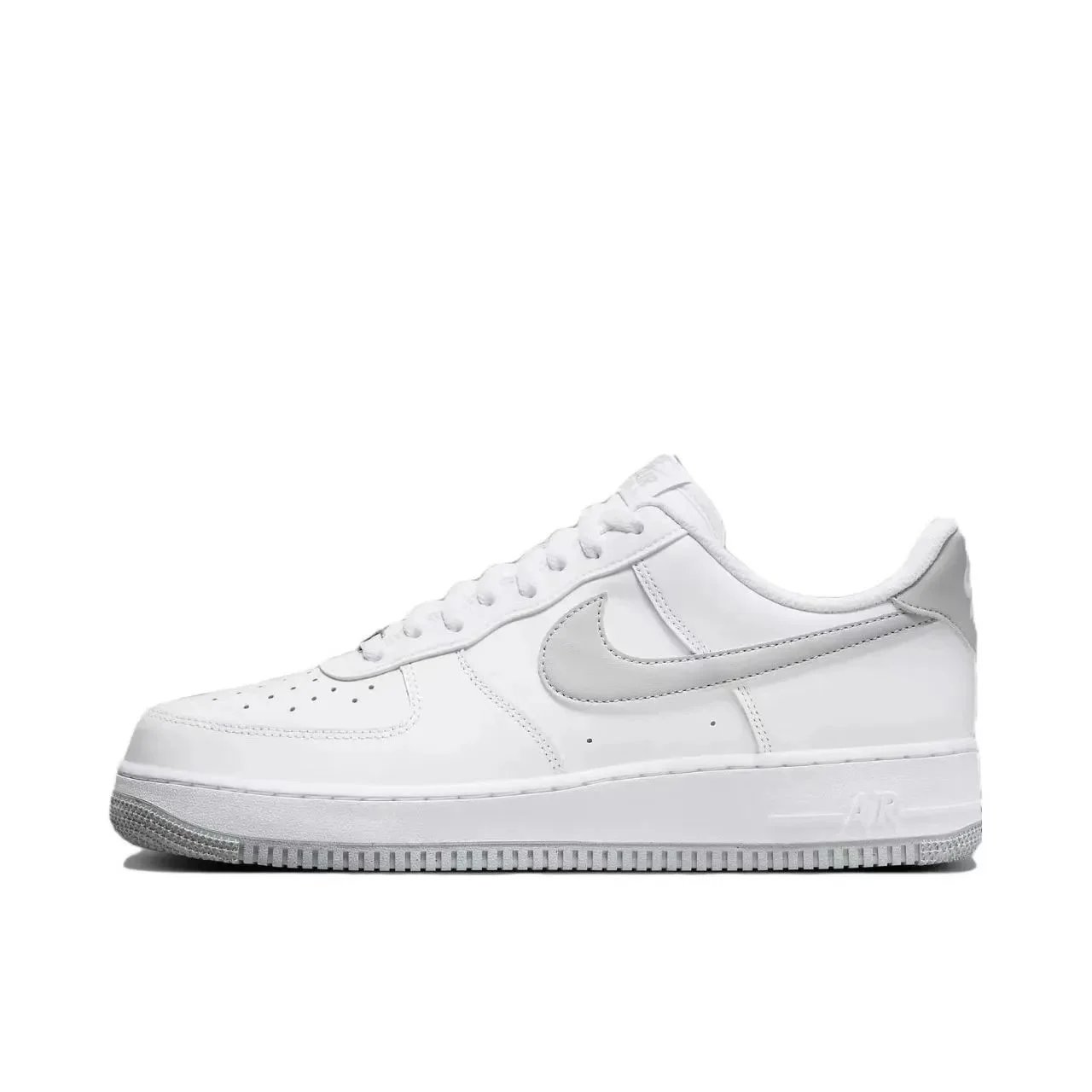 Nike Sneakers Air Force 1 Low with skeletal Swoosh detail — Grayish white