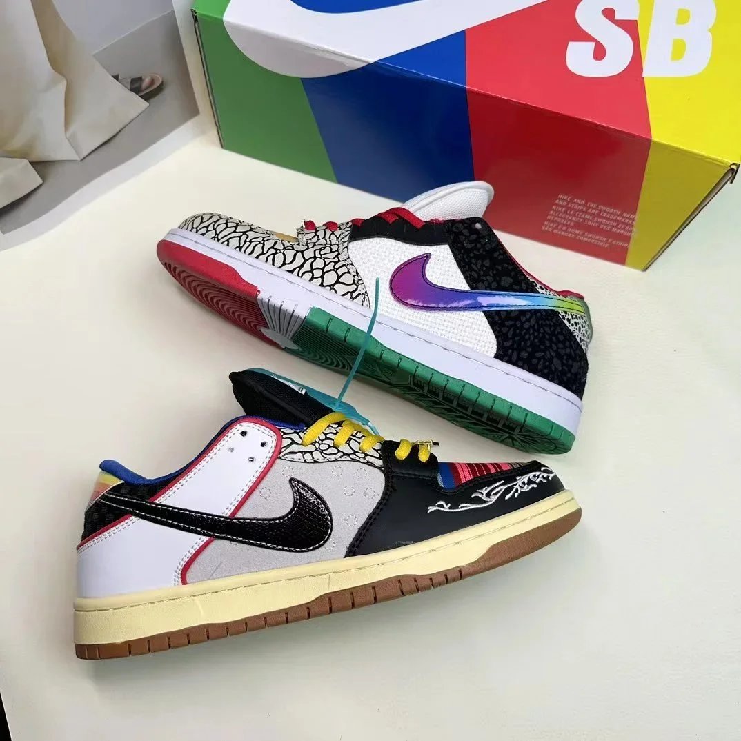 Nike Sneakers SB Dunk Low — Color Stitching Mandarin Duck