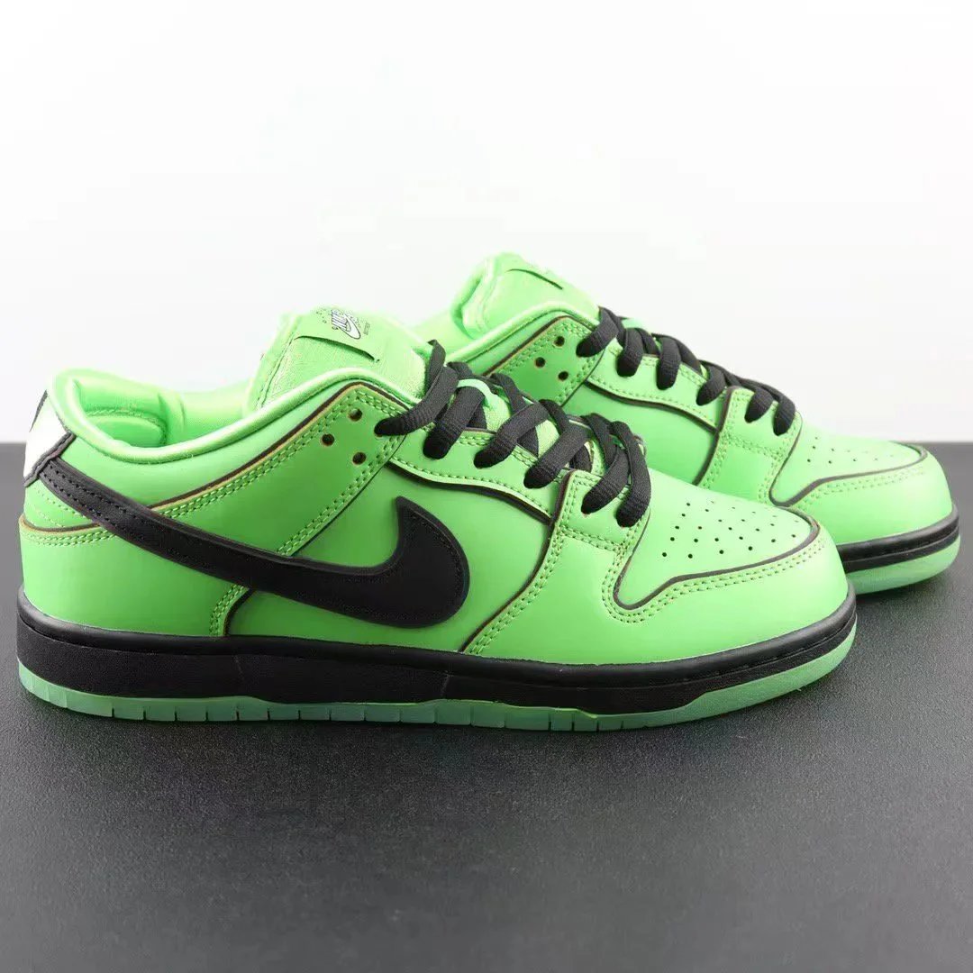 Nike Sneakers SB Dunk Low — Green Powerpuff Girls