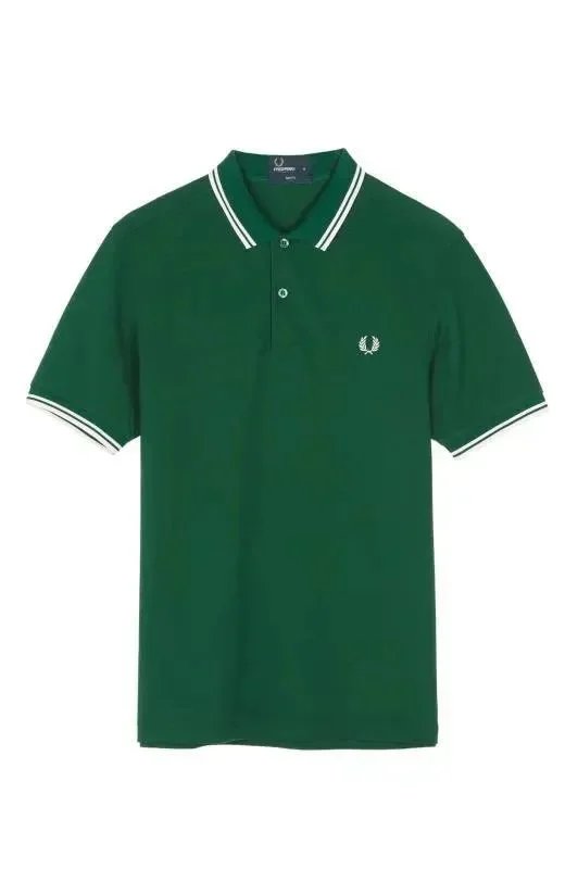 Fred Perry Shirts Short-Sleeve Tipped Polo Shirt — Green