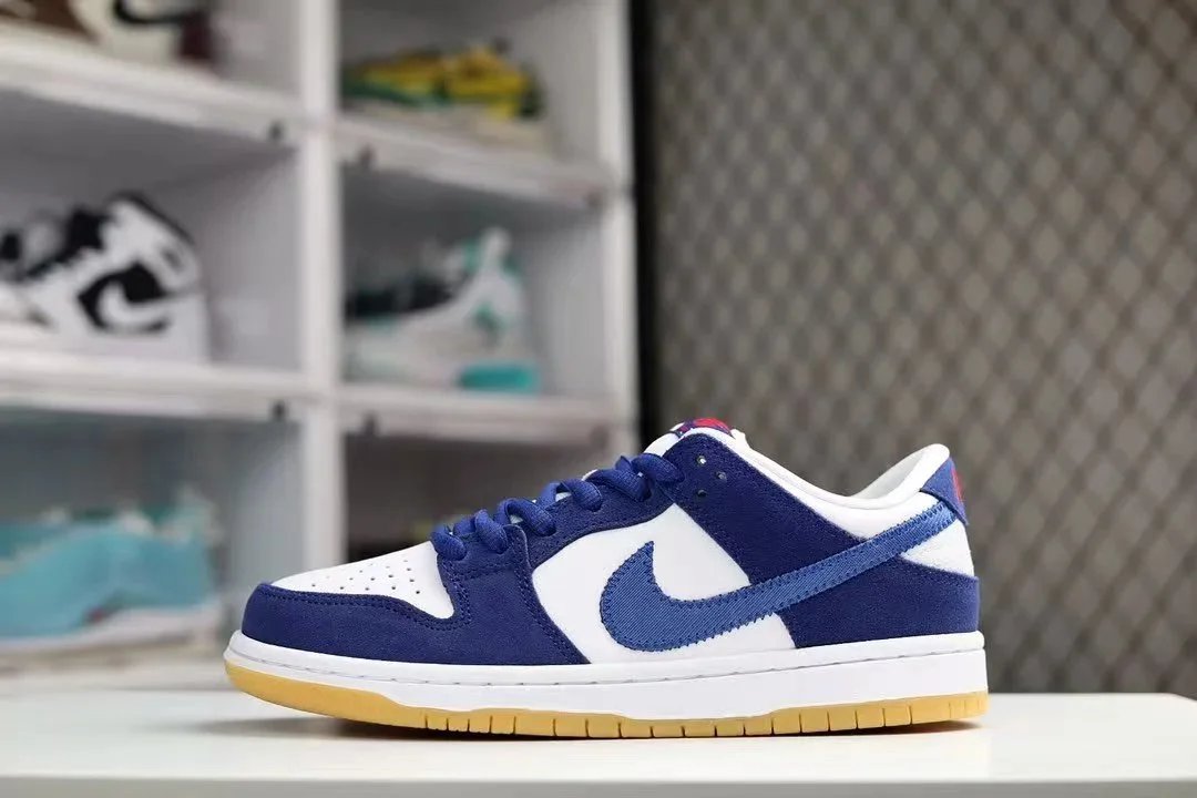 Nike Sneakers SB Dunk Low — White Blue Los Angeles Dodge