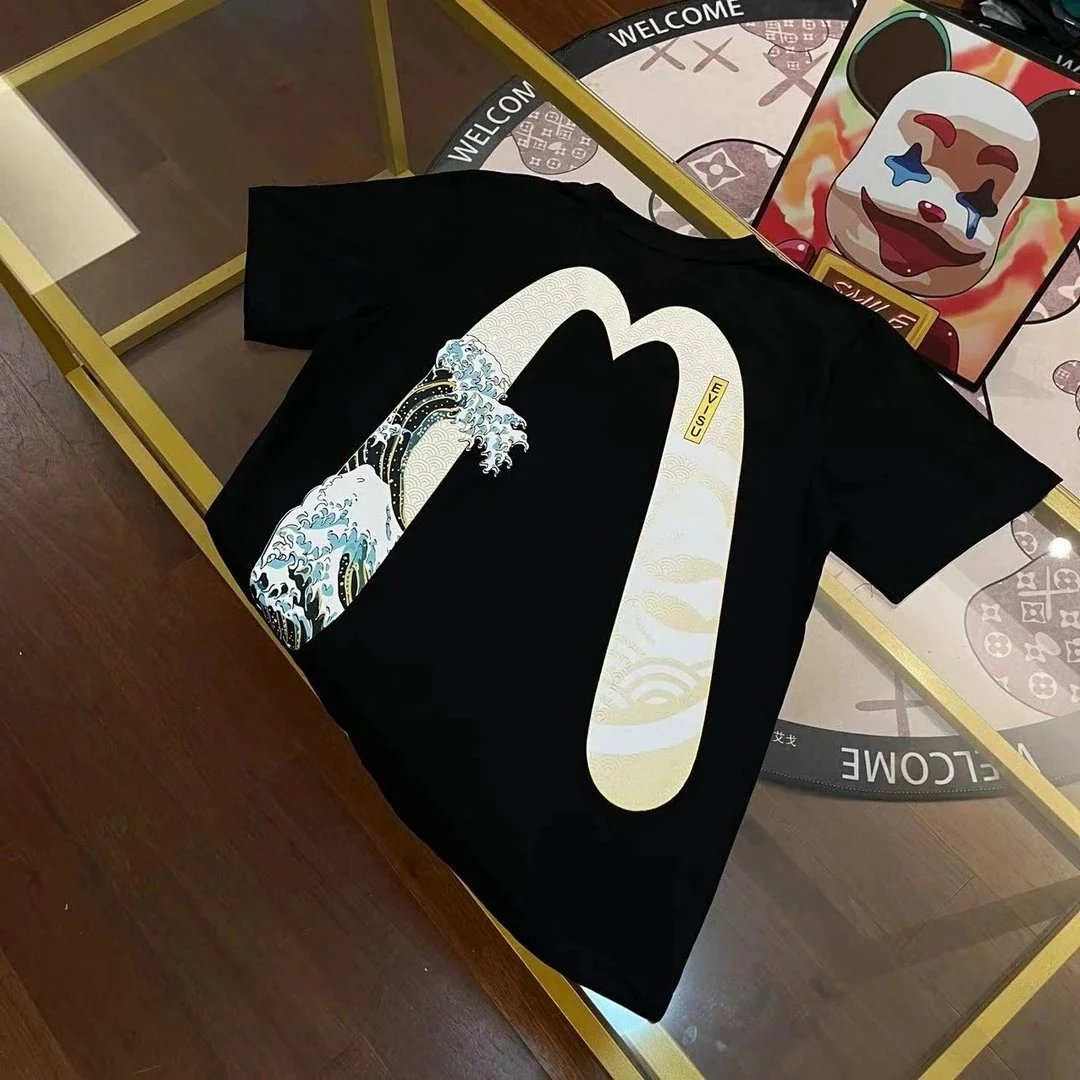 Evisu T-Shirts Short-Sleeve T-Shirt with Seagull Graphic — EV* ISU
