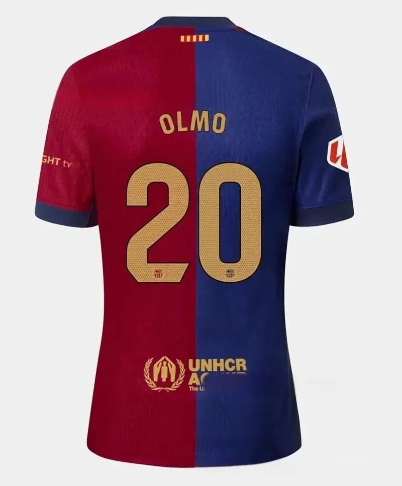 FC Barcelona Football Jerseys 2024/25 Home Jersey — La Liga armband+20 No. fans.