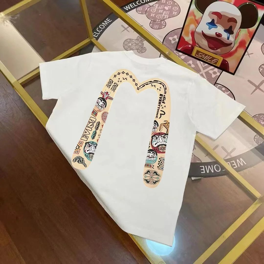 Evisu T-Shirts Short-Sleeve T-Shirt with Seagull Graphic — E*V I S U