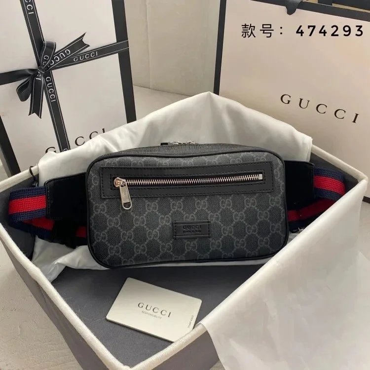 Gucci Crossbody Bags 474293 GG Supreme belt bag — 24-14- 5.5