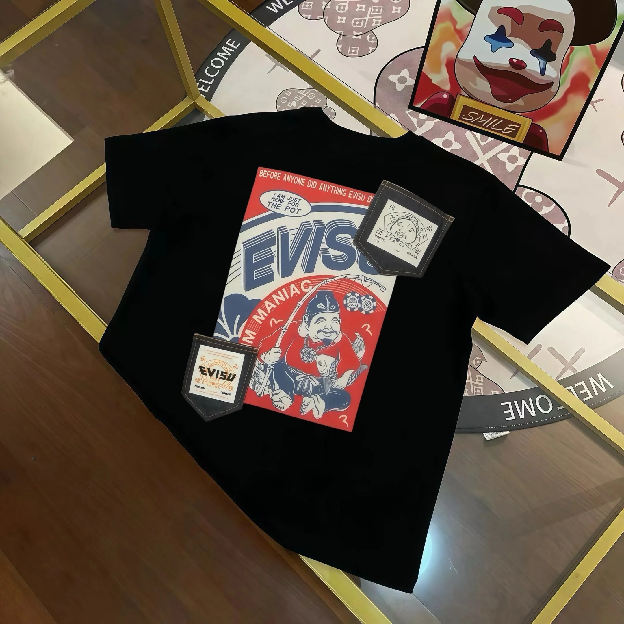 Evisu T-Shirts Short Sleeve Graphic — EVIS* U