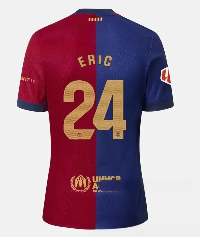 FC Barcelona Football Jerseys 2024/25 Home Jersey — La Liga armband+24 No. fans.