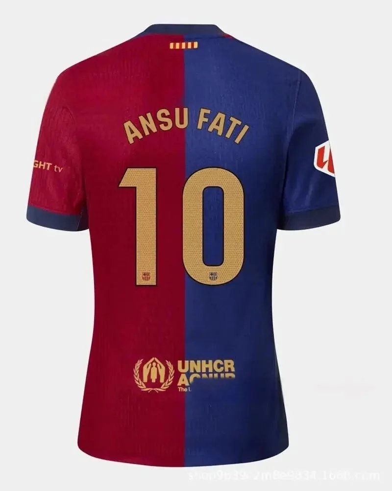 FC Barcelona Football Jerseys 2024/25 Home Jersey — La Liga armband+10 No. fans.