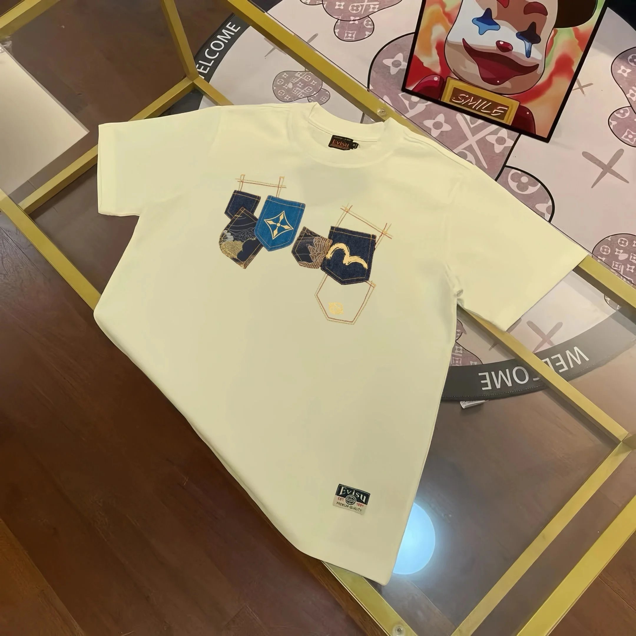 Evisu T-Shirts Short Sleeve Graphic — E*VI SU