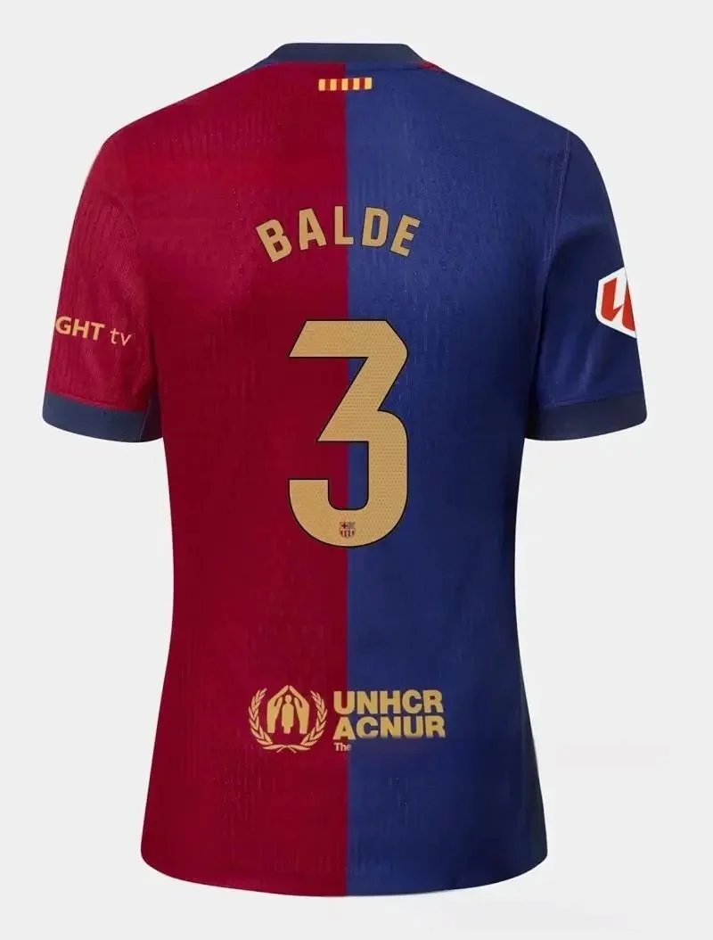 FC Barcelona Football Jerseys 2024/25 Home Jersey — La Liga armband+3 No. fans.