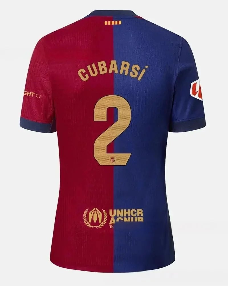 FC Barcelona Football Jerseys 2024/25 Home Jersey — La Liga armband+2 No. fans.