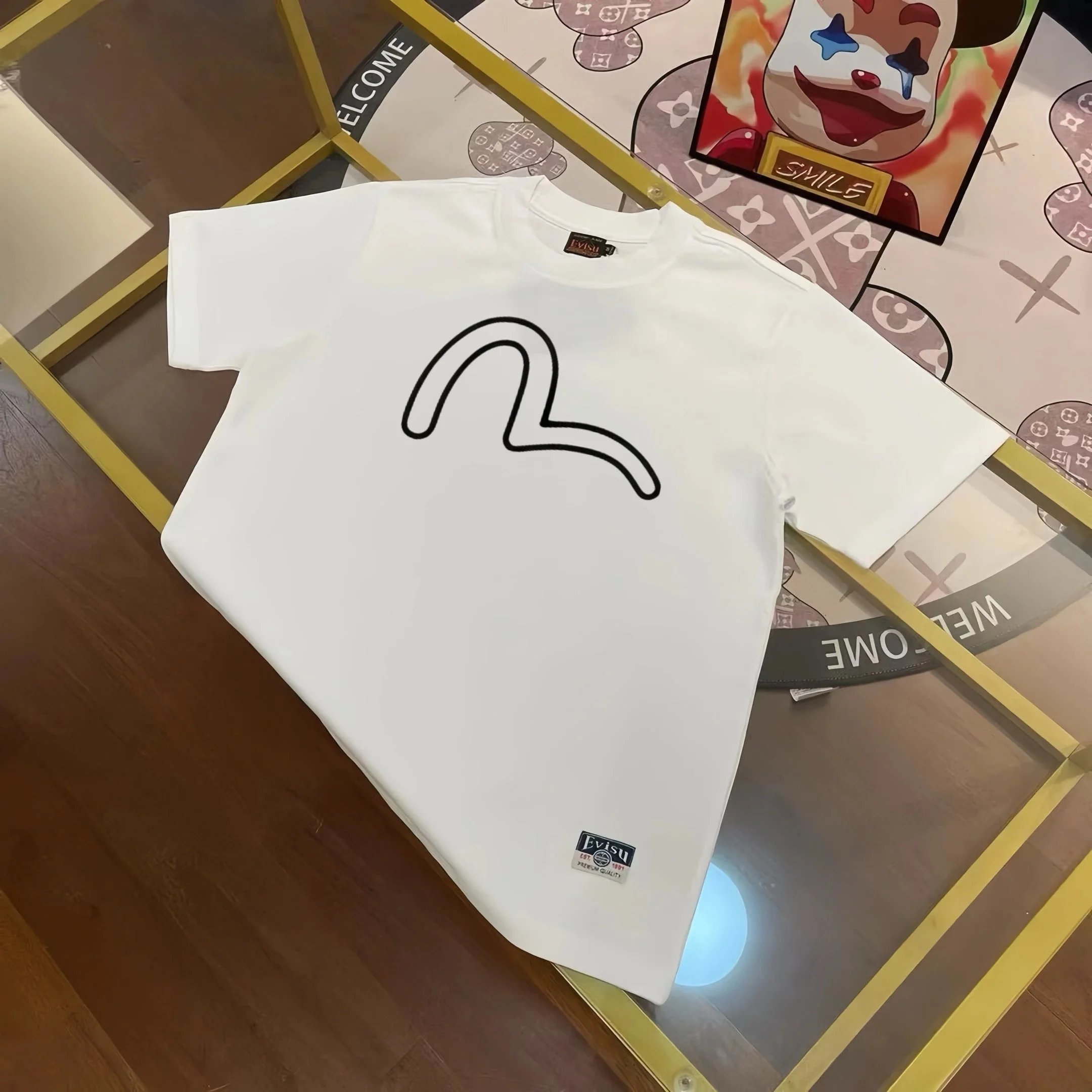 Evisu T-Shirts Short Sleeve Graphic — E VI*SU