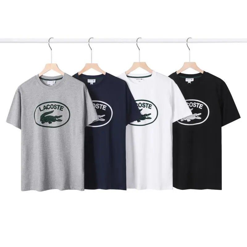 Lacoste Classic Logo Grey Navy White Black Casual T-Shirt