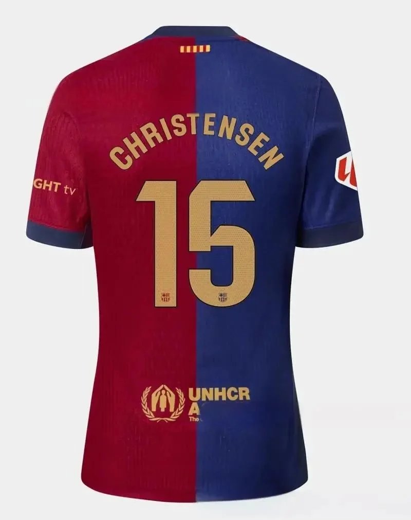 FC Barcelona Football Jerseys 2024/25 Home Jersey — La Liga armband+15 No. fans.